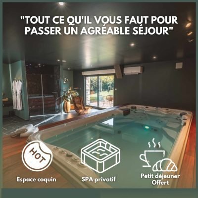 Love room avec spa et espace coquin