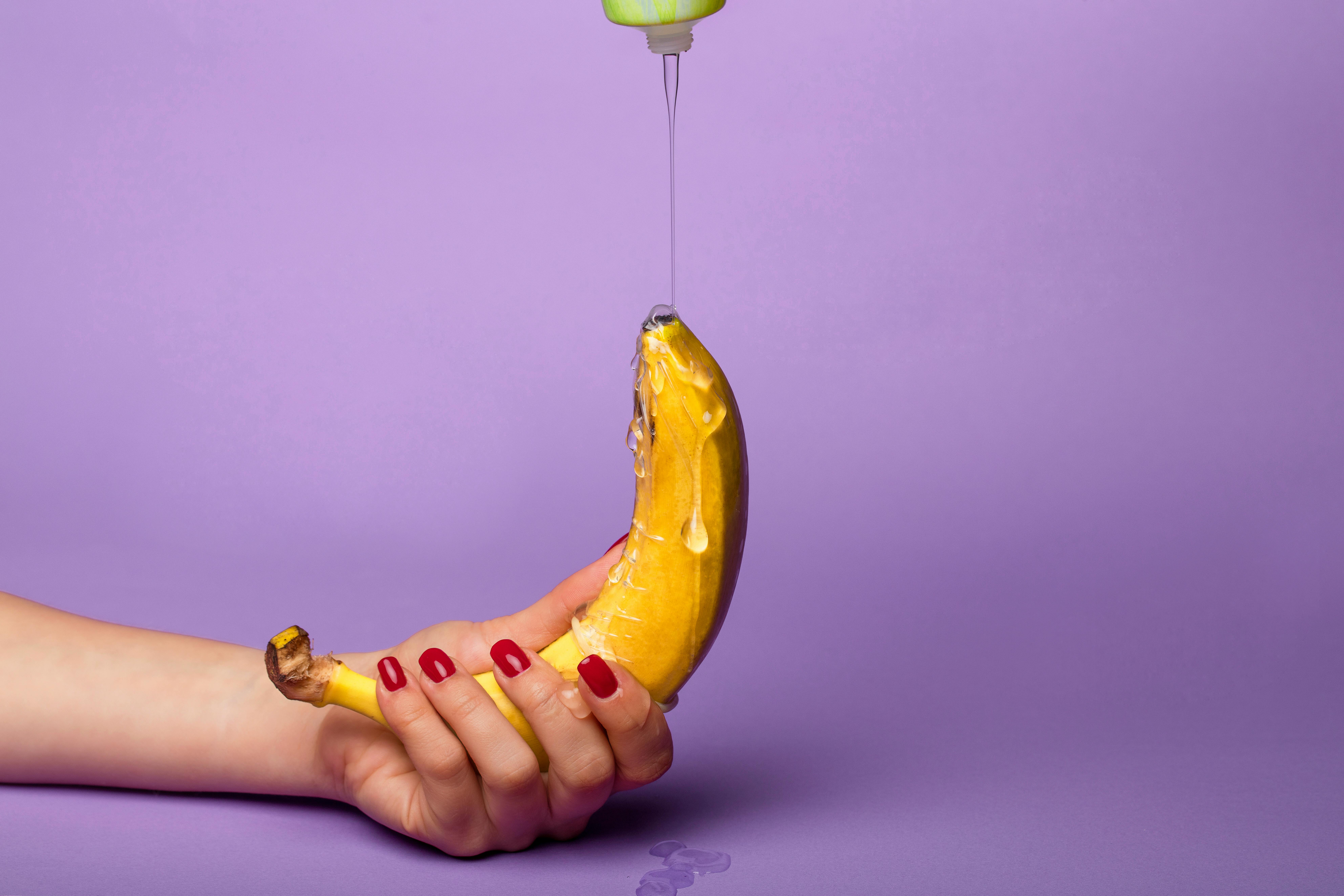 Lubrifiant sur une banane