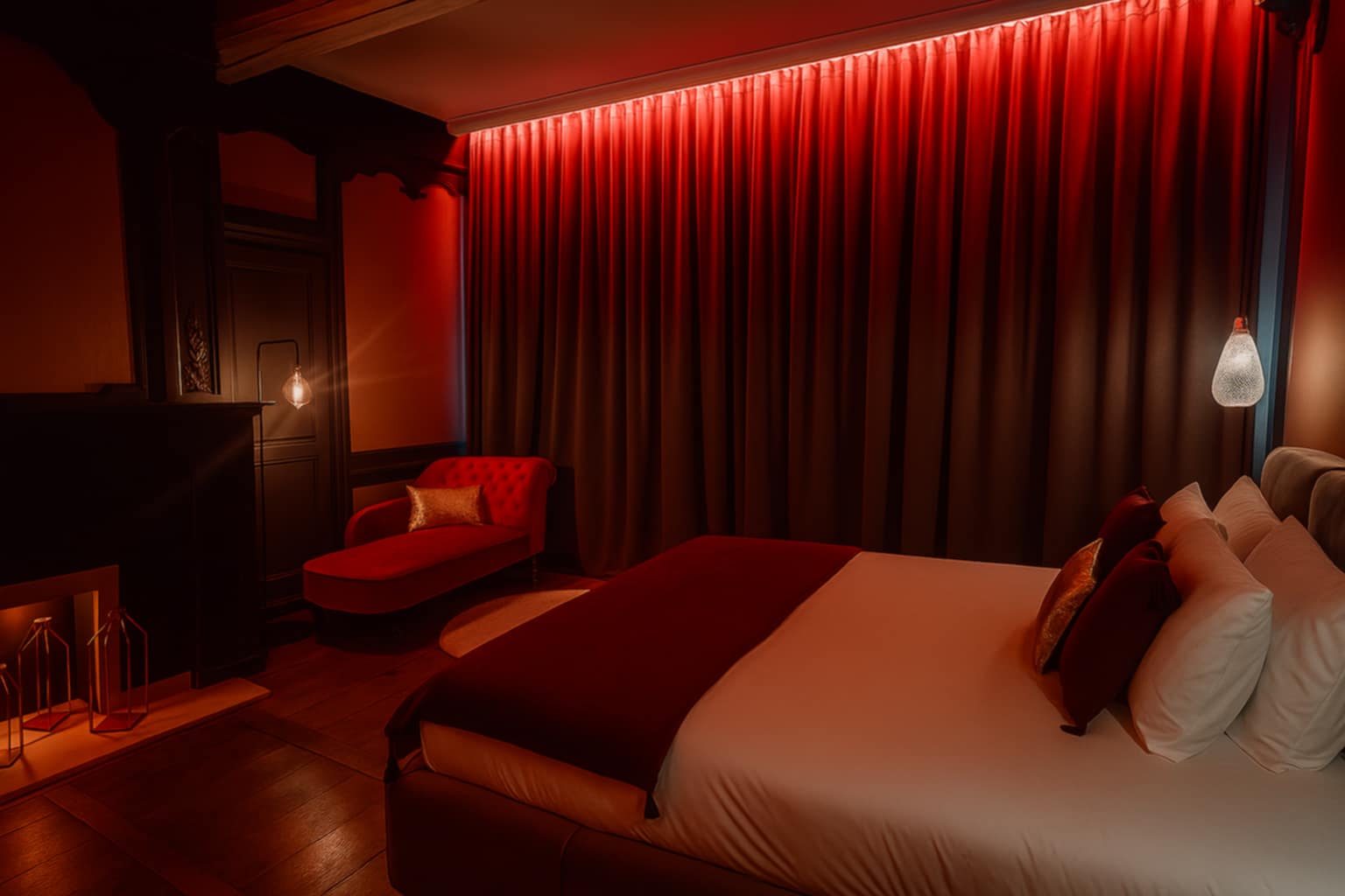 La chambre du Love castel love room en bretagne
